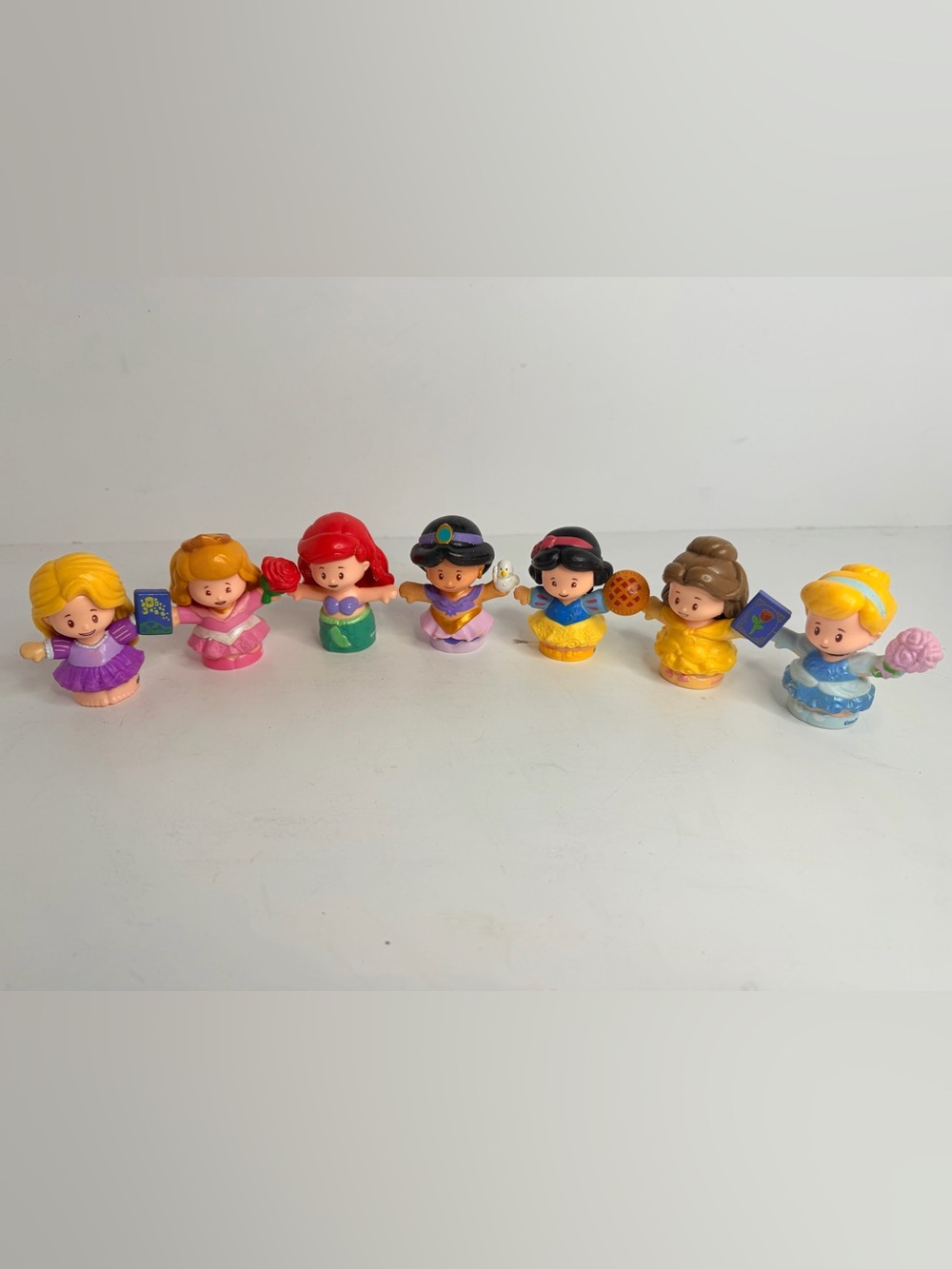 Fisher-Price Little People Disney Princess Lot of 7 Ariel Belle Jasmine